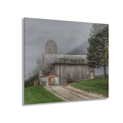 U R There Photography North Lake Road Grey Rustic Farmhouse Acrylic Wall Print
