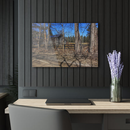 U R There Photography Brewer Road Grey Rustic Farmhouse Acrylic Wall Print