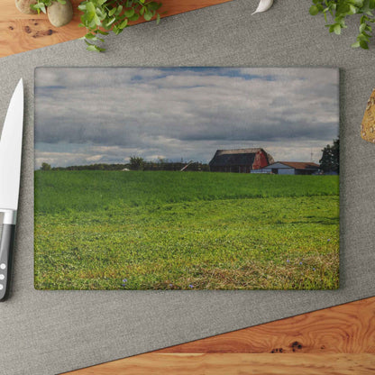 Rustic Farmhouse Cutting Board Featuring Across the Field in Kingston