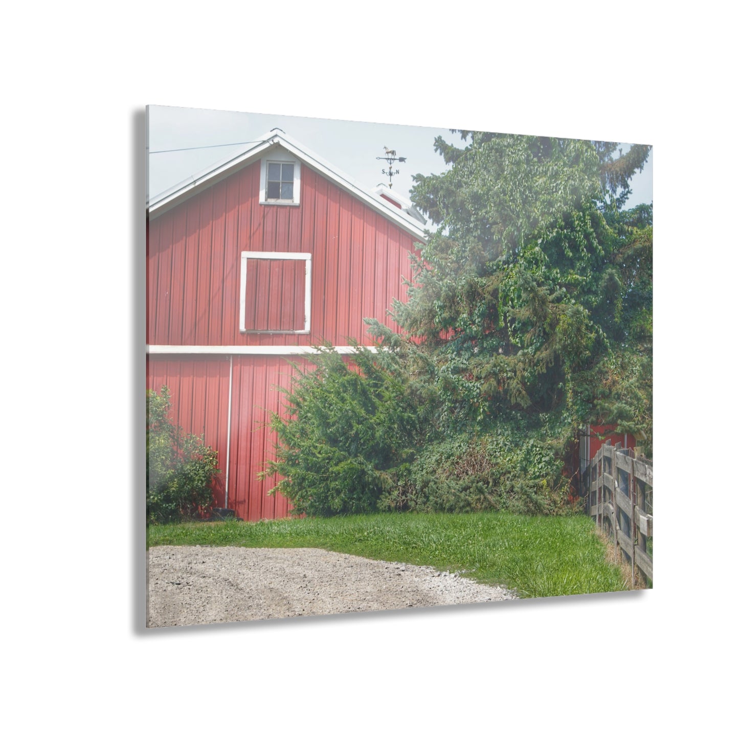 U R There Photography Modern Red I Rustic Farmhouse Acrylic Wall Print