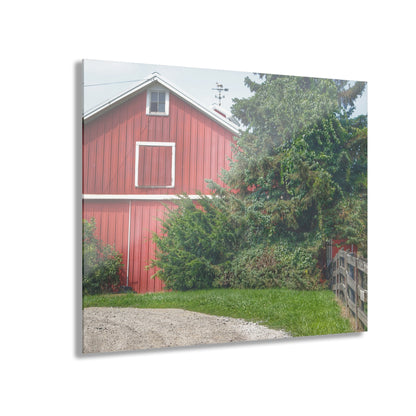 U R There Photography Modern Red I Rustic Farmhouse Acrylic Wall Print