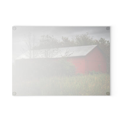U R There Photography Willard Road Red I Rustic Farmhouse Tempered-Glass Cutting Board