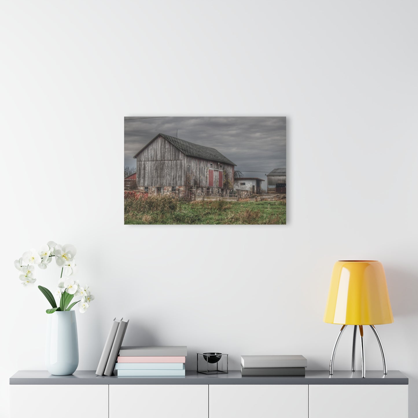 U R There Photography Swaffer Road Grey Rustic Farmhouse Acrylic Wall Print