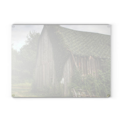 U R There Photography Chambers Grey Rustic Farmhouse Tempered-Glass Cutting Board