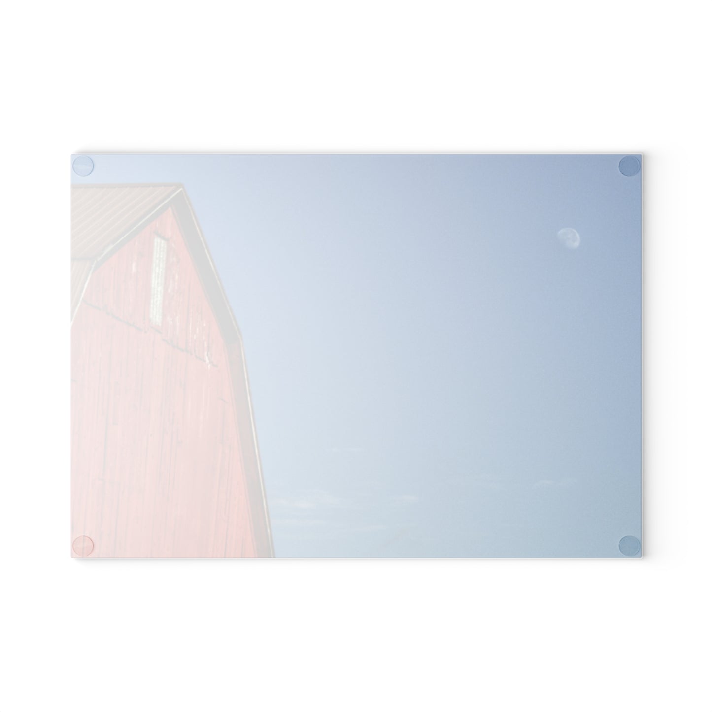 U R There Photography Fargo Road Red II Rustic Farmhouse Tempered-Glass Cutting Board