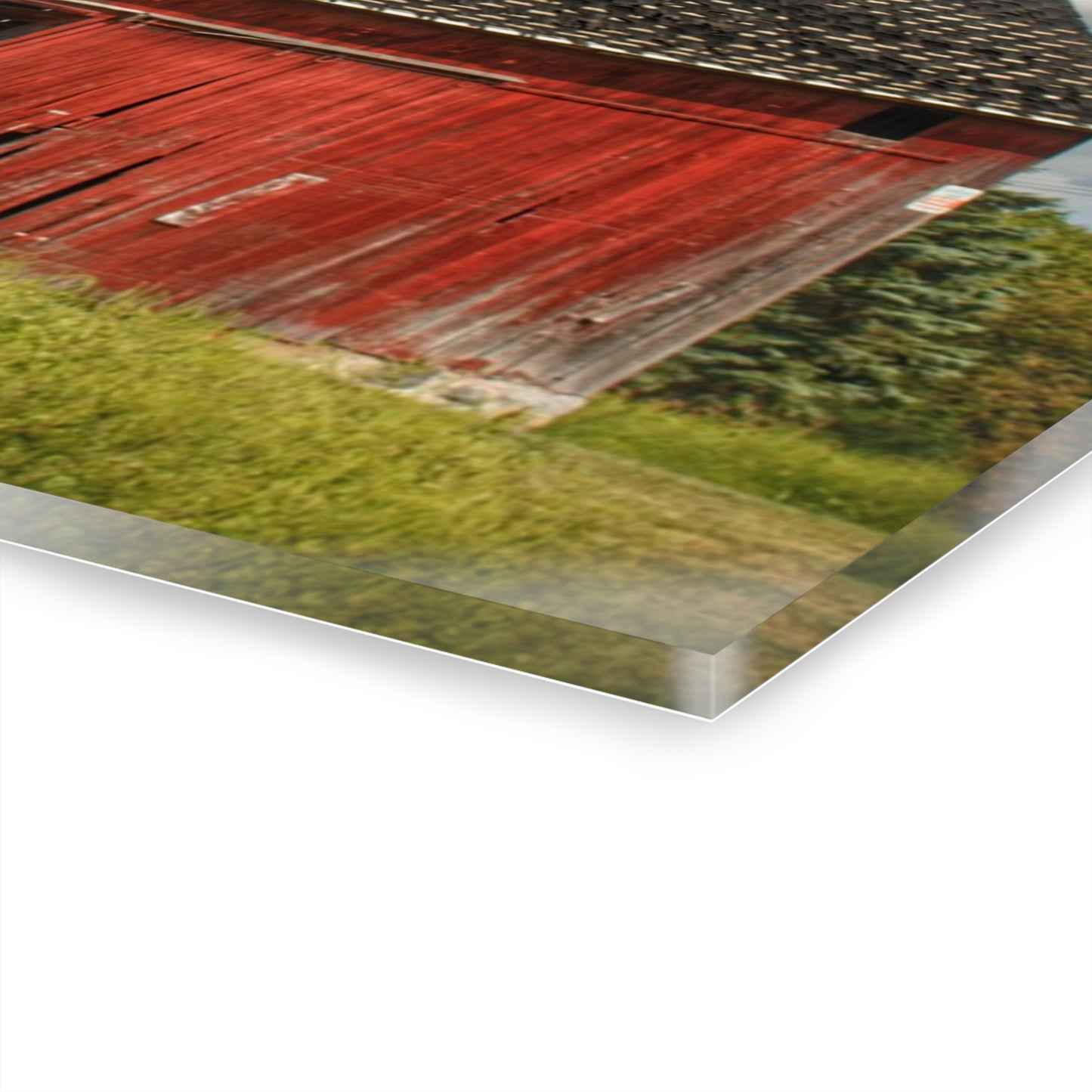 U R There Photography Hollenbeck Road Red I Rustic Farmhouse Acrylic Wall Print