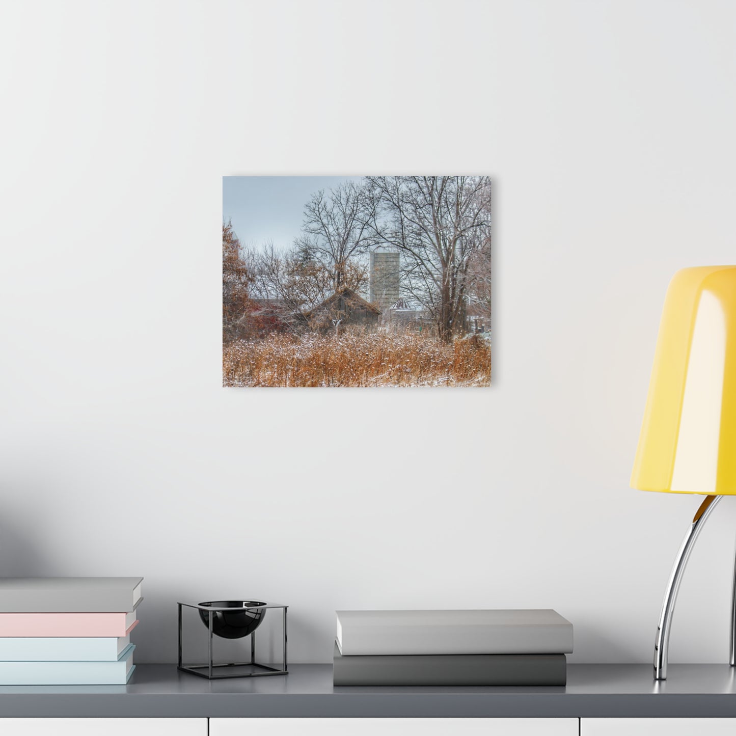 U R There Photography Wale Road Hidden Grey Rustic Farmhouse Acrylic Wall Print