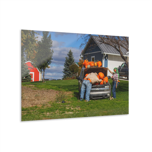 U R There Photography Lippincott Pumpkins Rustic Farmhouse Acrylic Wall Print