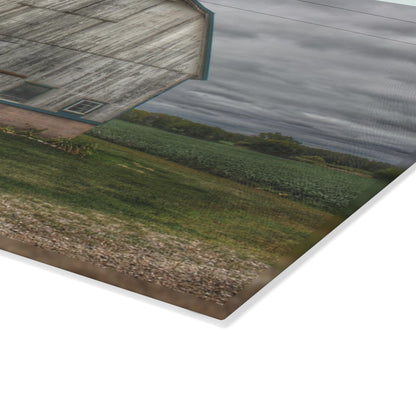 U R There Photography Bristol Road White I Rustic Farmhouse Tempered-Glass Cutting Board