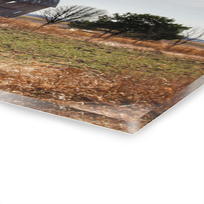 U R There Photography French Road Little Red Rustic Farmhouse Acrylic Wall Print