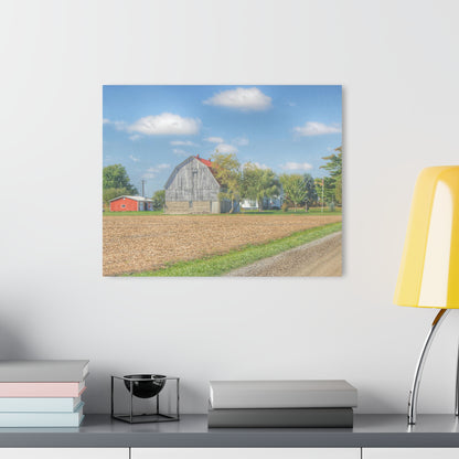 U R There Photography Sheridan Line Road Grey I Rustic Farmhouse Acrylic Wall Print