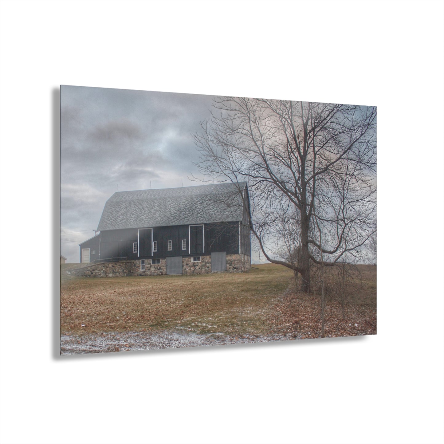U R There Photography Attica Road Black Rustic Farmhouse Acrylic Wall Print