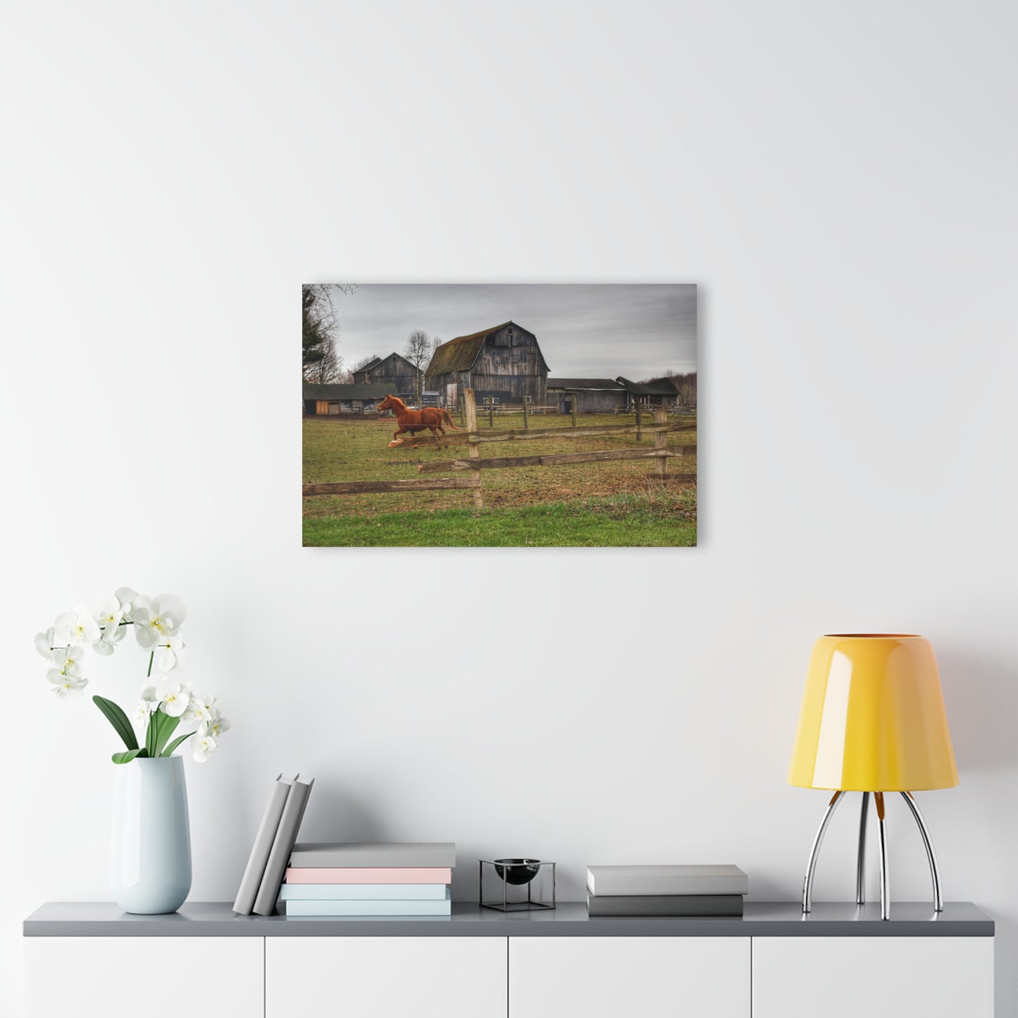 U R There Photography South Summers Road Old Grey and Caramel III Rustic Farmhouse Acrylic Wall Print
