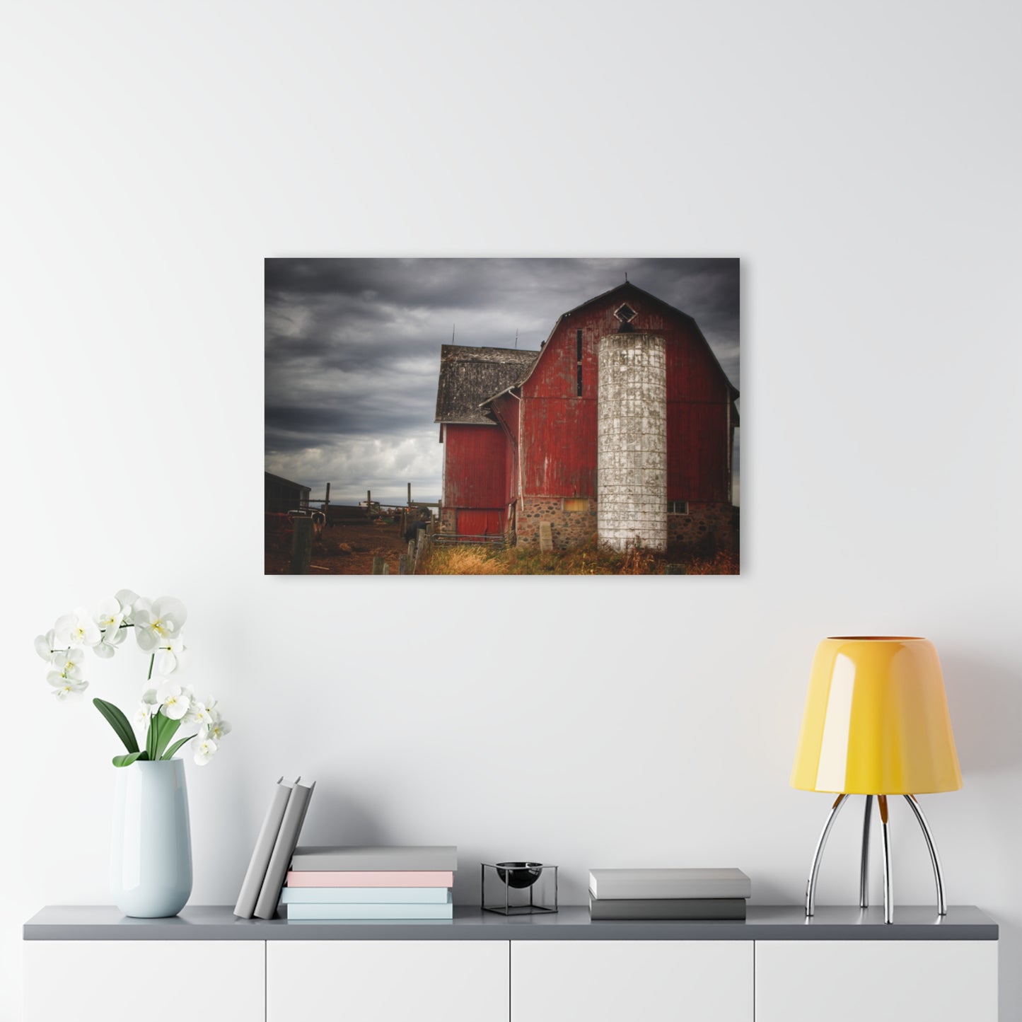 U R There Photography Hurds Corner Red III Rustic Farmhouse Acrylic Wall Print