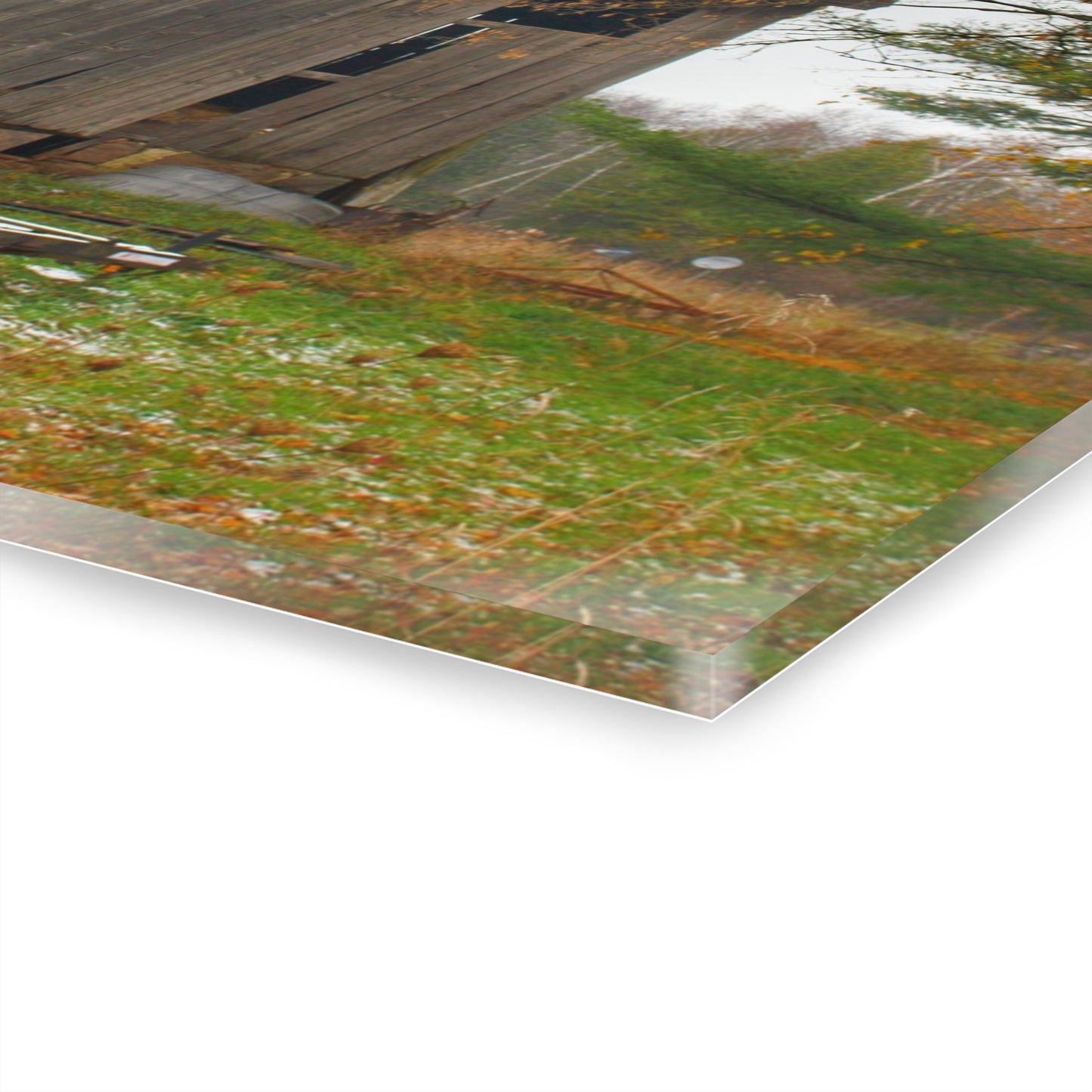 U R There Photography Frenchline Road Old Grey Rustic Farmhouse Acrylic Wall Print