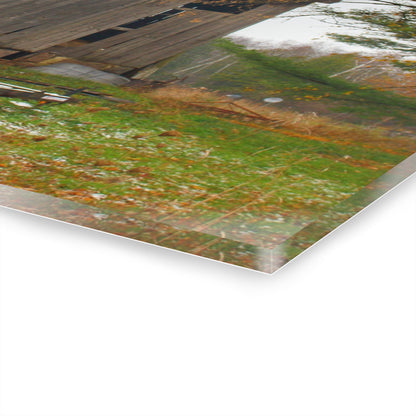 U R There Photography Frenchline Road Old Grey Rustic Farmhouse Acrylic Wall Print