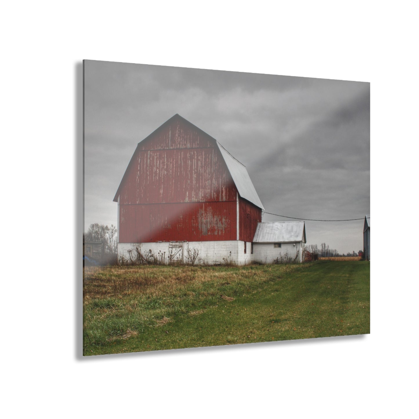 U R There Photography Mills Road Red I Rustic Farmhouse Acrylic Wall Print
