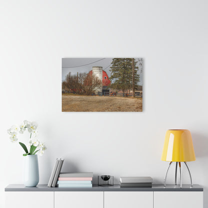 U R There Photography Blood Road Red and Horses Rustic Farmhouse Acrylic Wall Print