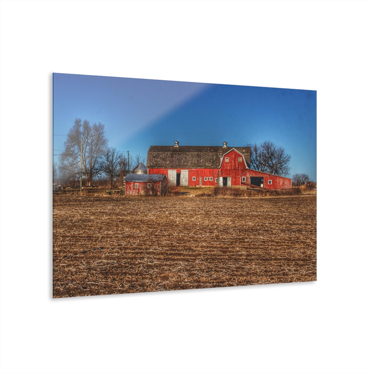 U R There Photography Rochester Road Red II Rustic Farmhouse Acrylic Wall Print