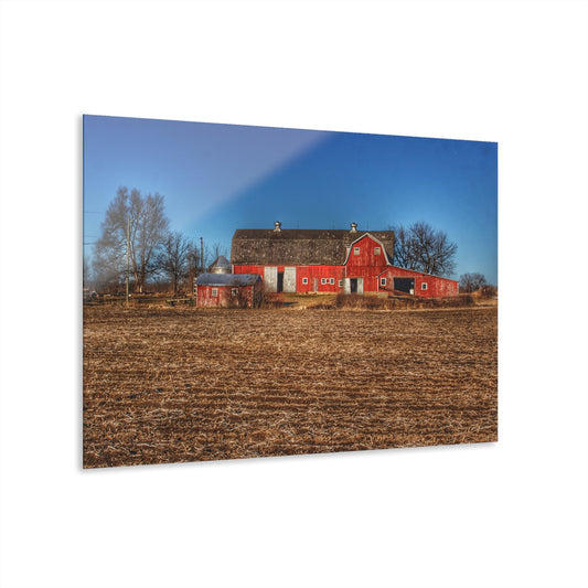 U R There Photography Rochester Road Red II Rustic Farmhouse Acrylic Wall Print