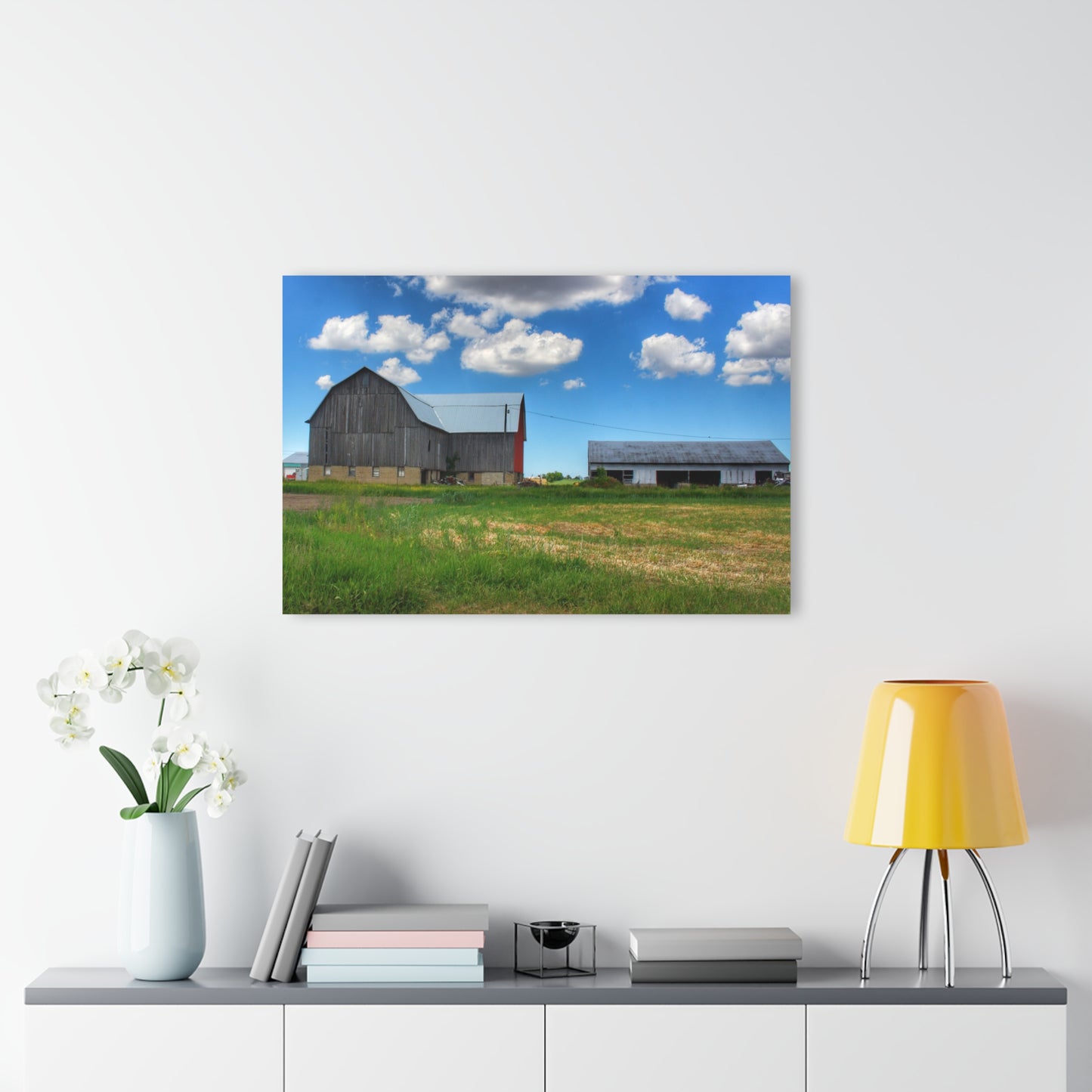 U R There Photography Cass City Elmwood Grey Rustic Farmhouse Acrylic Wall Print