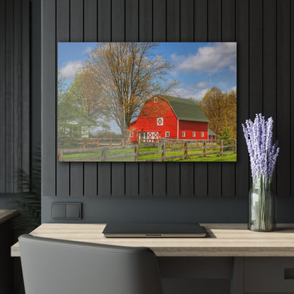 U R There Photography Sohn Road Red Rustic Farmhouse Acrylic Wall Print