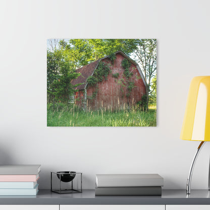 U R There Photography Murphy Lake Road Old Red Rustic Farmhouse Acrylic Wall Print