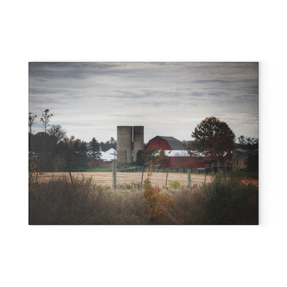 U R There Photography Haines Road Farm Rustic Farmhouse Tempered-Glass Cutting Board