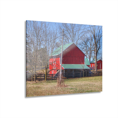 U R There Photography Imlay City Road Cow Barn I Rustic Farmhouse Acrylic Wall Print