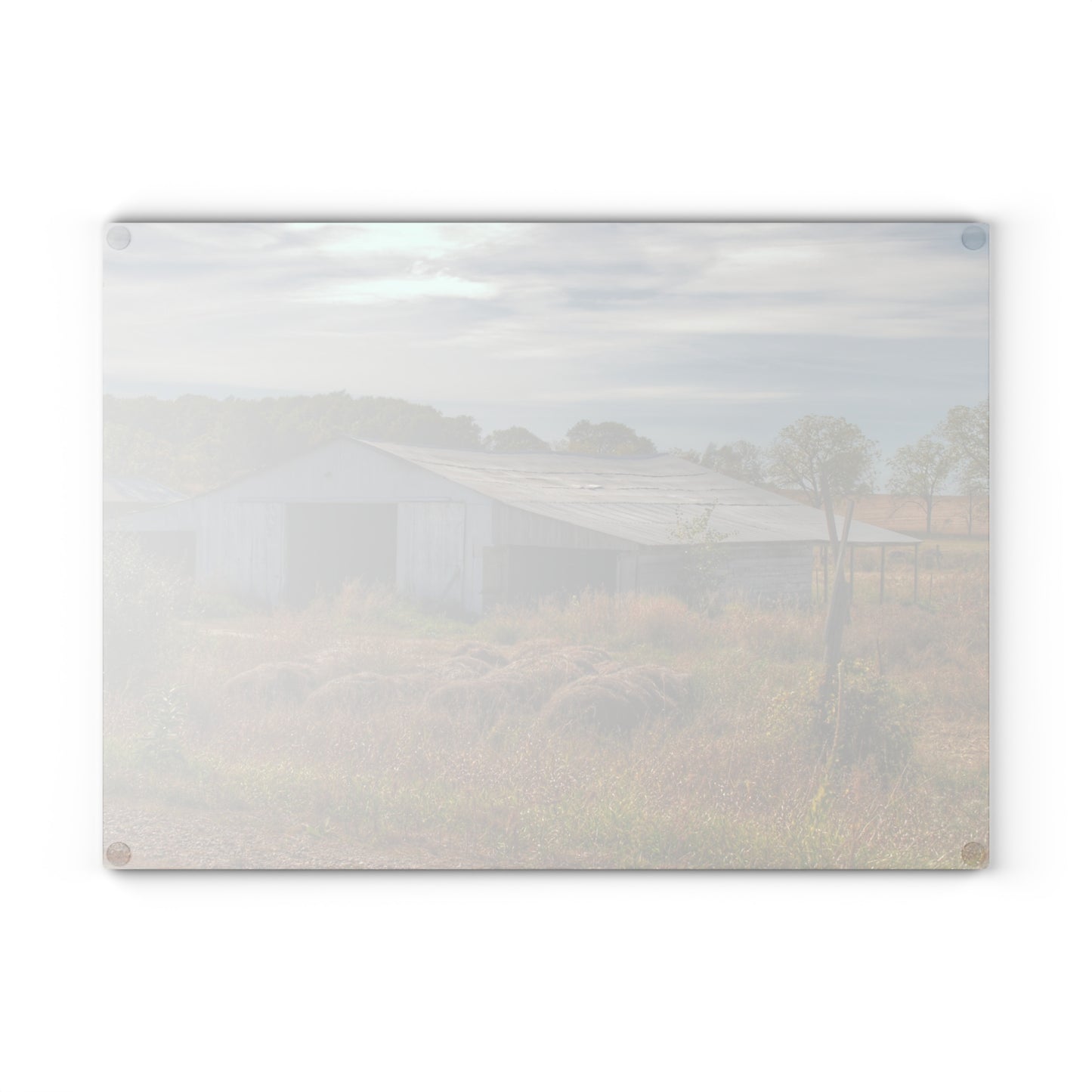 Barn Boutique Rustic Tempered-Glass Cutting Board| Hurd Corners Road Grey Shack