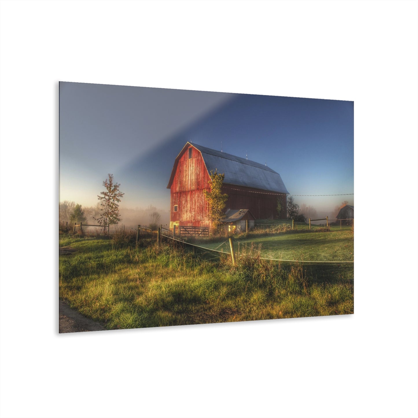 U R There Photography Columbiaville Red I Rustic Farmhouse Acrylic Wall Print