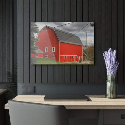 U R There Photography Connell Road Modern Red Rustic Farmhouse Acrylic Wall Print