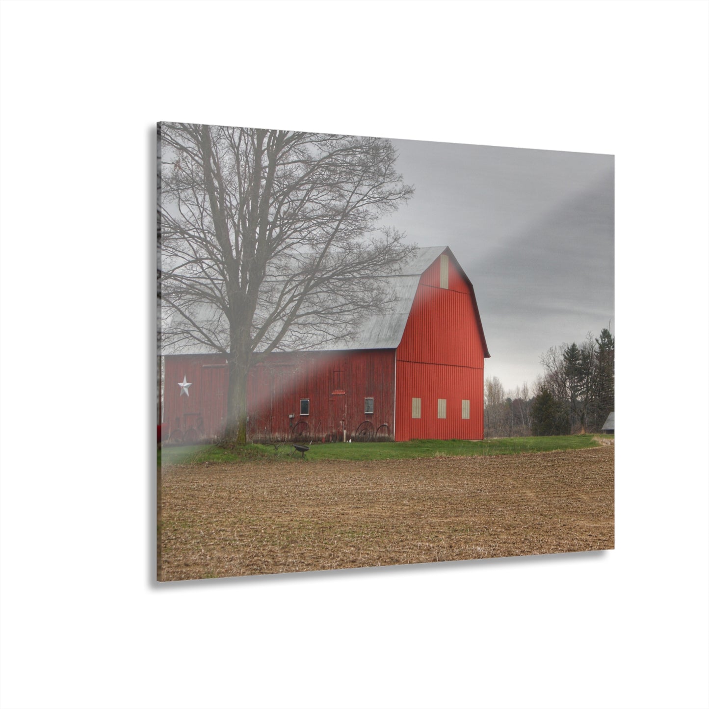 U R There Photography South Summers Road Star Barn Rustic Farmhouse Acrylic Wall Print