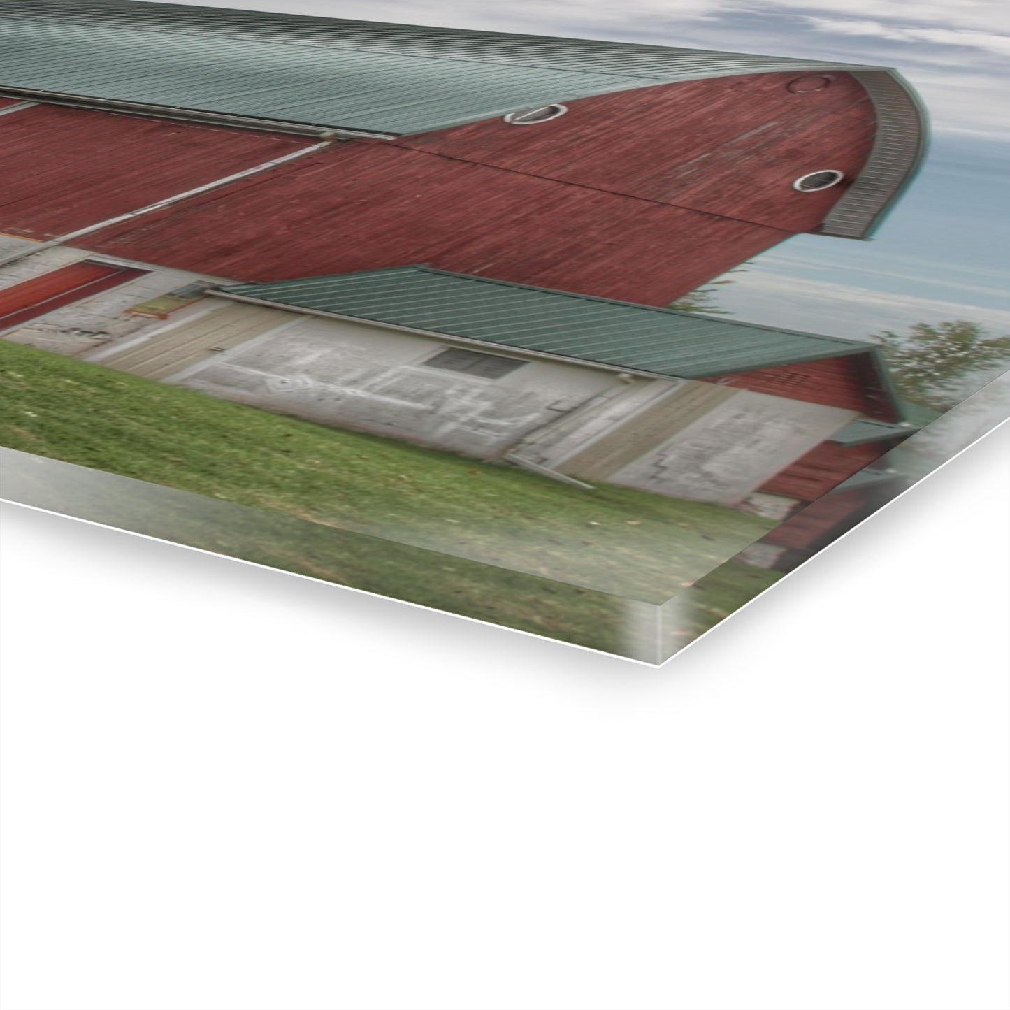 U R There Photography Elmwood Road Red I Rustic Farmhouse Acrylic Wall Print