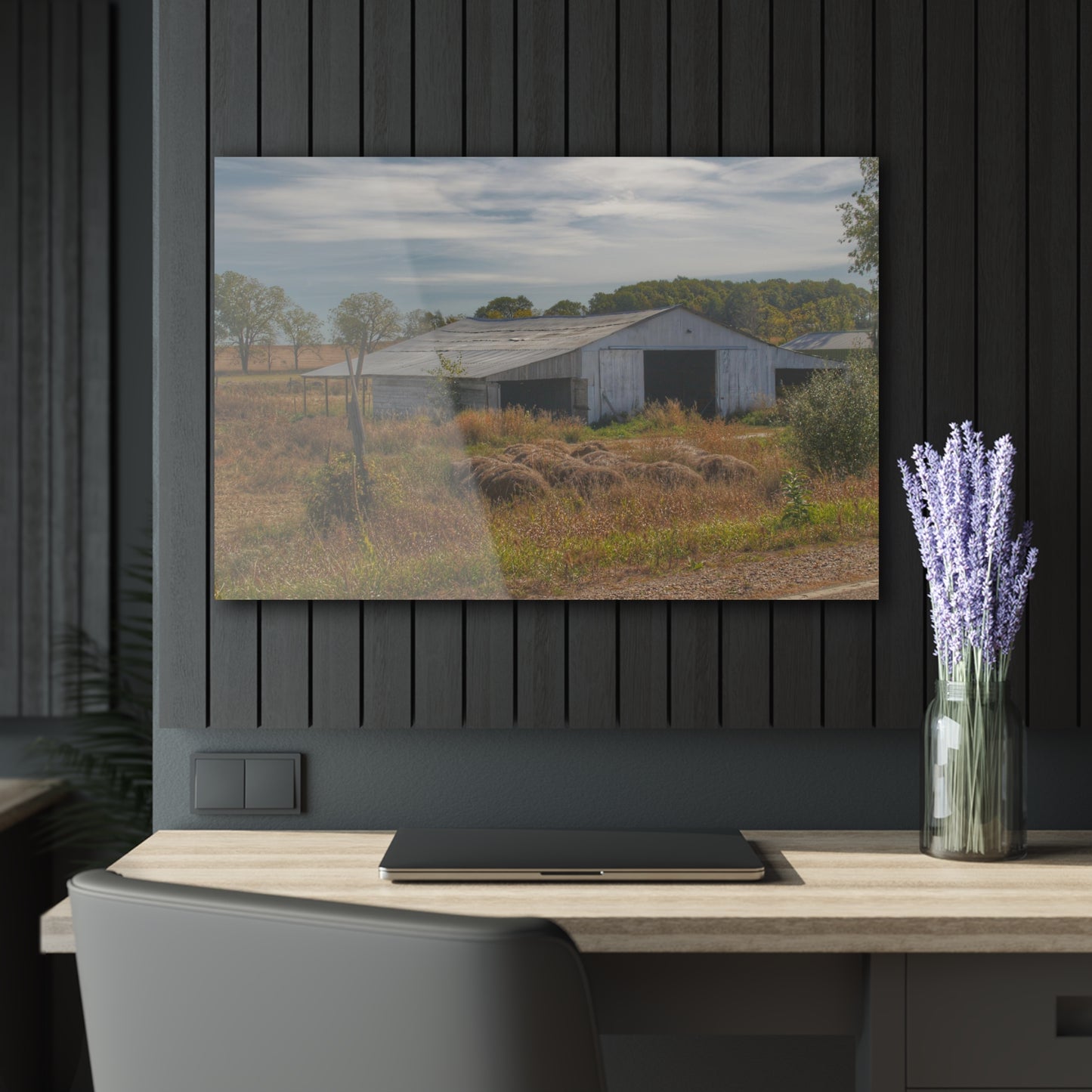 U R There Photography Hurds Corner Road Grey Shack Rustic Farmhouse Acrylic Wall Print