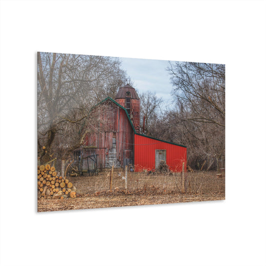 U R There Photography Bray Road Hidden Barnyard Red I Rustic Farmhouse Acrylic Wall Print