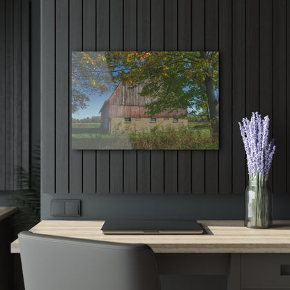 U R There Photography Byington Road Red I Rustic Farmhouse Acrylic Wall Print