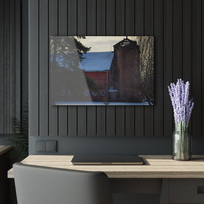 U R There Photography Ebeling Road Red Rustic Farmhouse Acrylic Wall Print