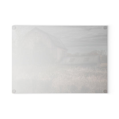 U R There Photography Treasurer Road Red Rustic Farmhouse Tempered-Glass Cutting Board