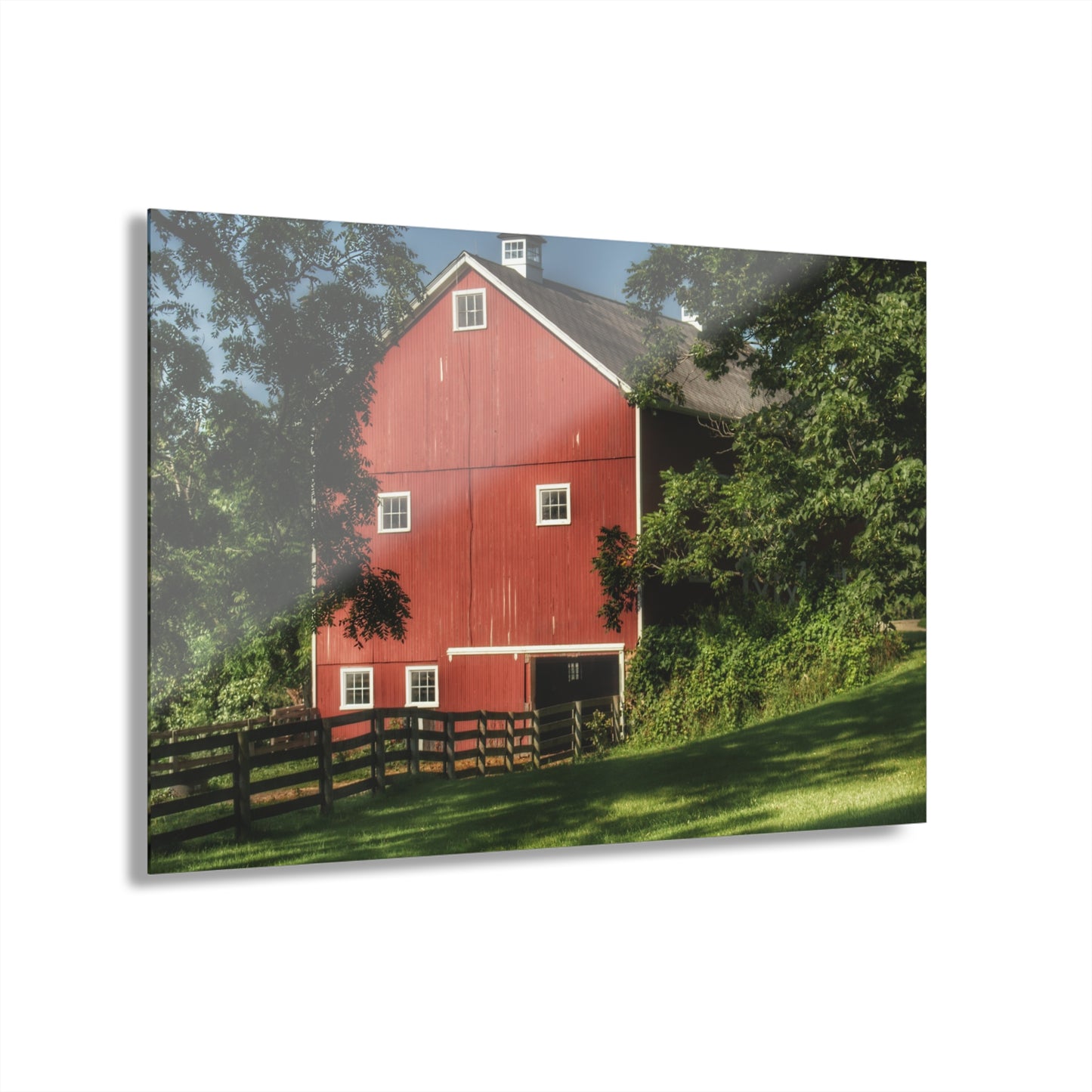 U R There Photography Oxford Red Rustic Farmhouse Acrylic Wall Print