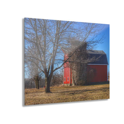 U R There Photography Leonard Road Red Rustic Farmhouse Acrylic Wall Print