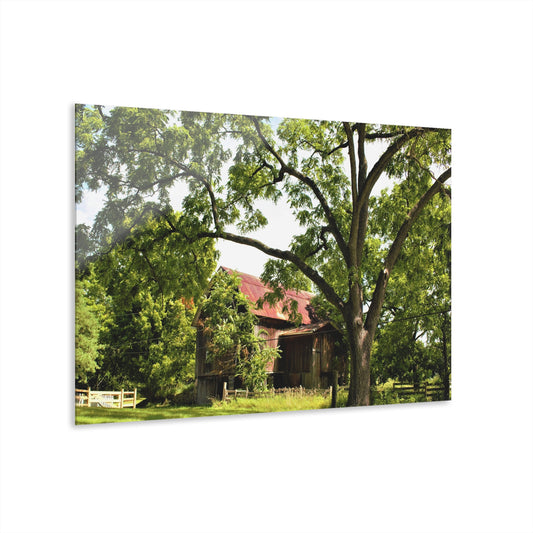 U R There Photography Oxford Rusted Red II Rustic Farmhouse Acrylic Wall Print