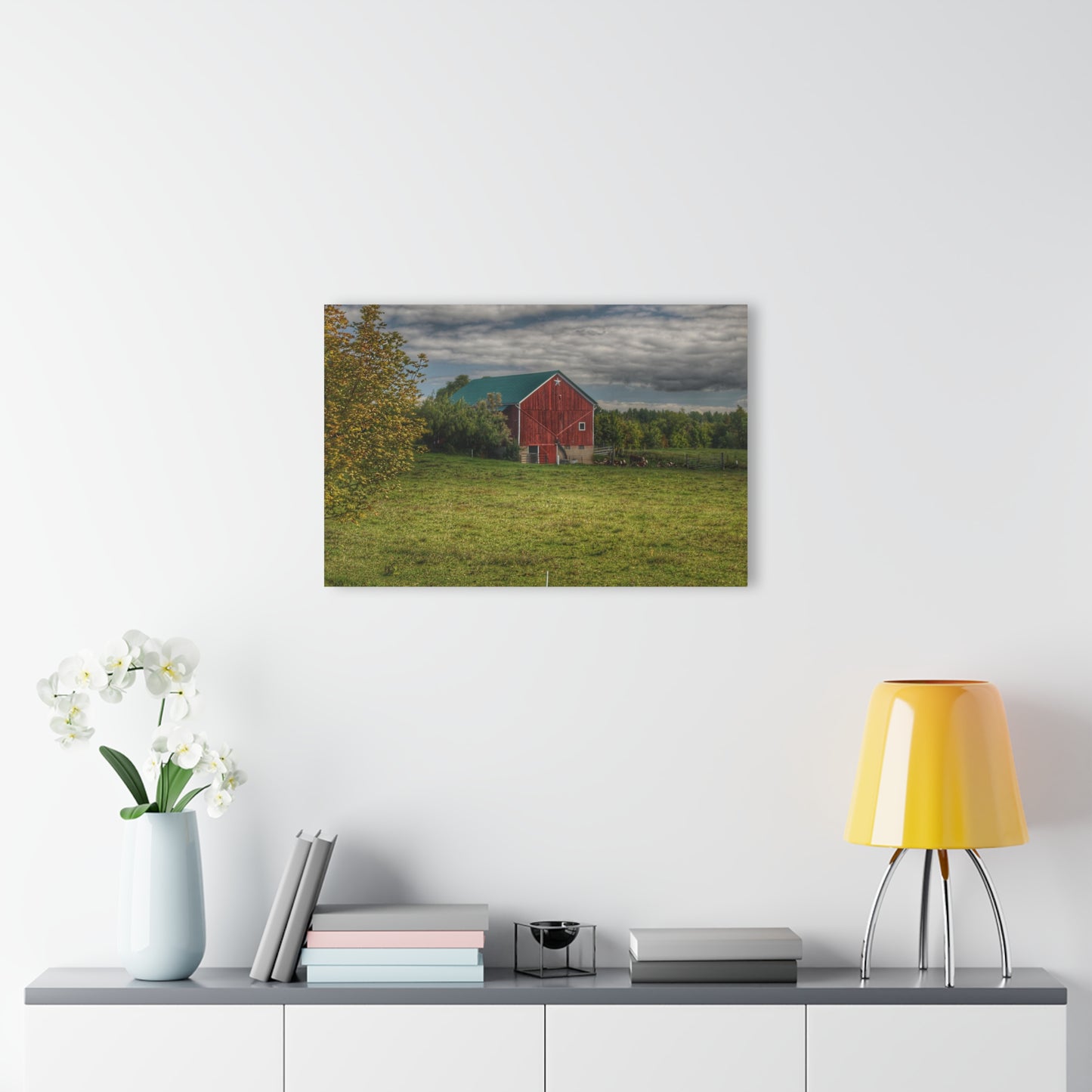 U R There Photography Kingston Plain Road Cow Barn Rustic Farmhouse Acrylic Wall Print