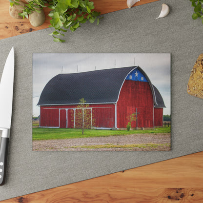 U R There Photography M-24 Star Barn Rustic Farmhouse Tempered-Glass Cutting Board