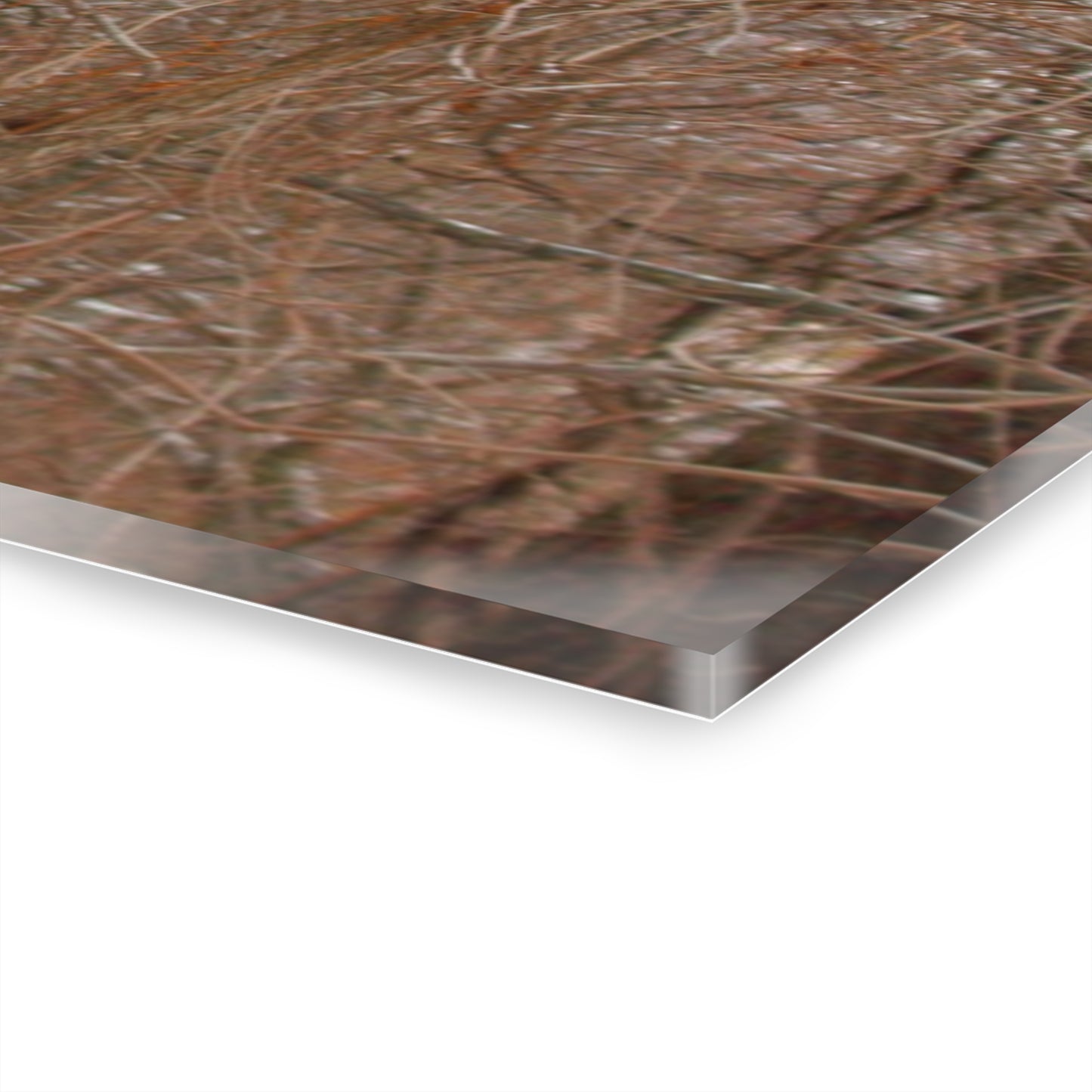 U R There Photography Hough Road Hidden Winter Red I Rustic Farmhouse Acrylic Wall Print