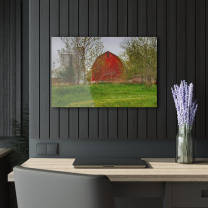 U R There Photography Castle Corner Red I Rustic Farmhouse Acrylic Wall Print