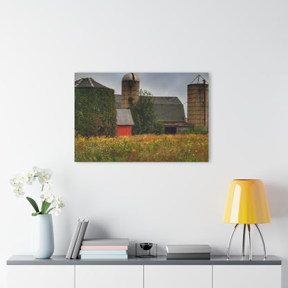 U R There Photography Silos of Otisville Rustic Farmhouse Acrylic Wall Print