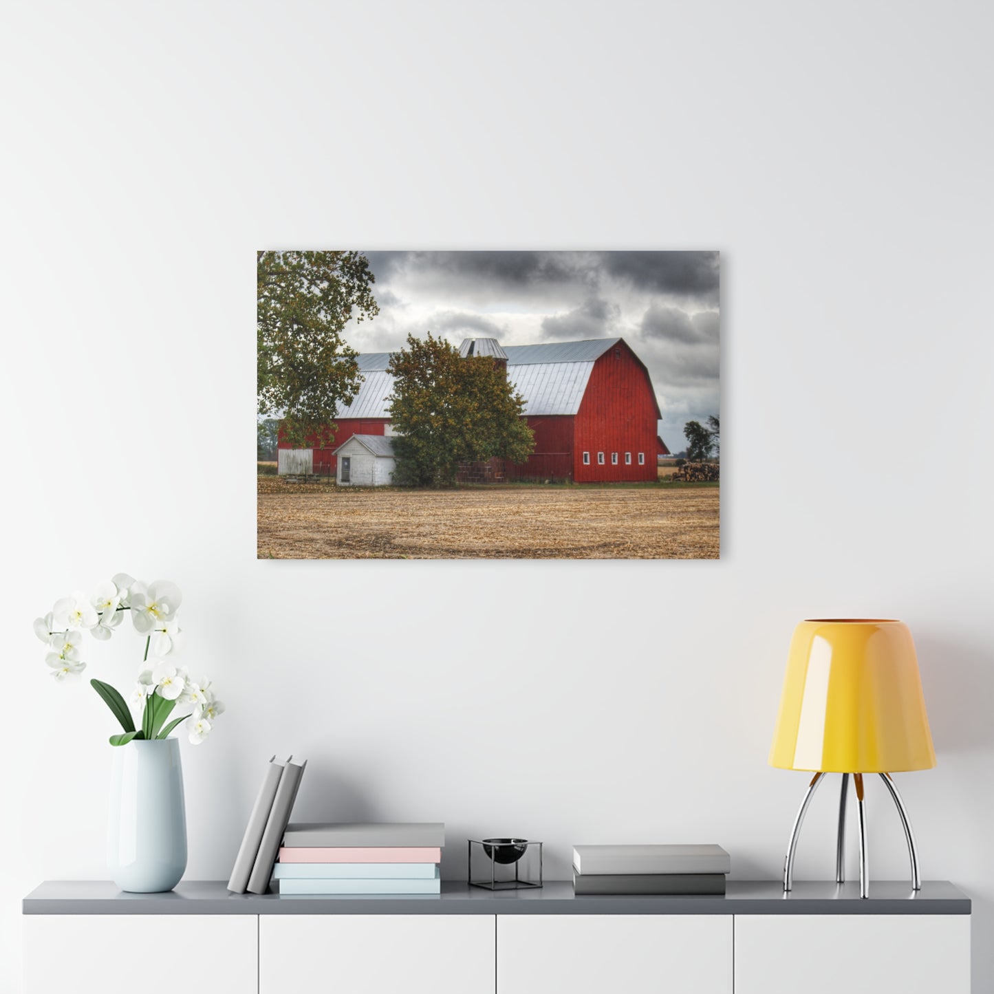 U R There Photography Wadsworth Road Red Rustic Farmhouse Acrylic Wall Print