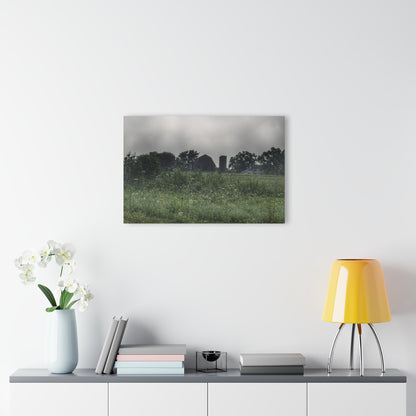 U R There Photography Hill Road Grey in the Fog Rustic Farmhouse Acrylic Wall Print