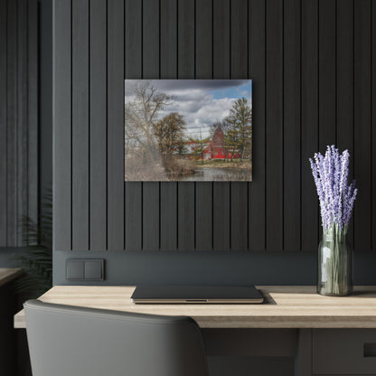 U R There Photography Hadley Road Hidden Red Rustic Farmhouse Acrylic Wall Print